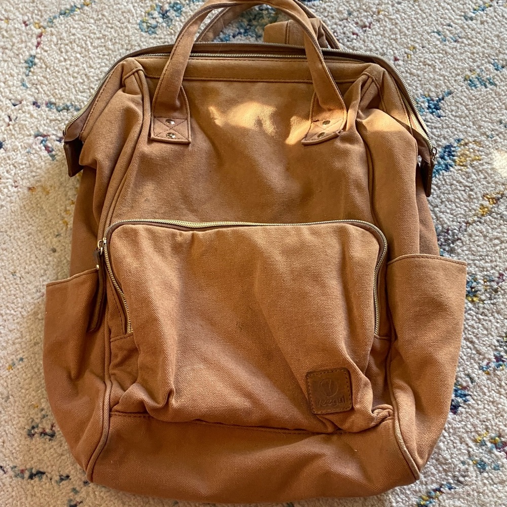 Veegul Mauve Canvas Backpack
